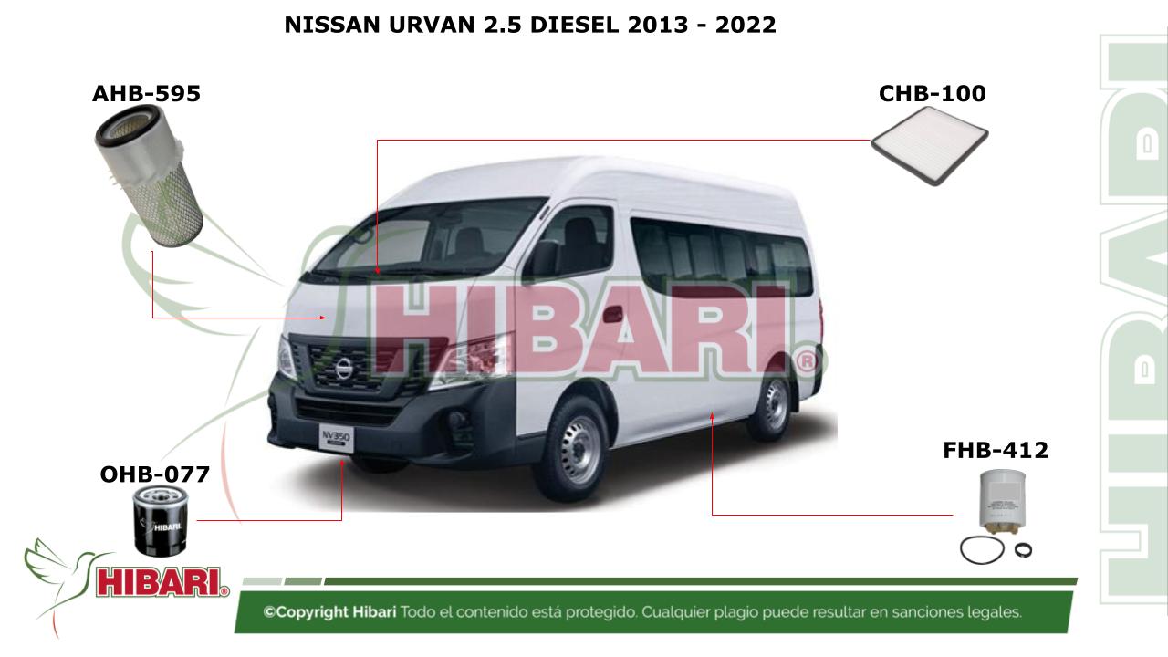 En este momento estás viendo NISSAN URVAN 2.5 DIESEL 2013 – 2022